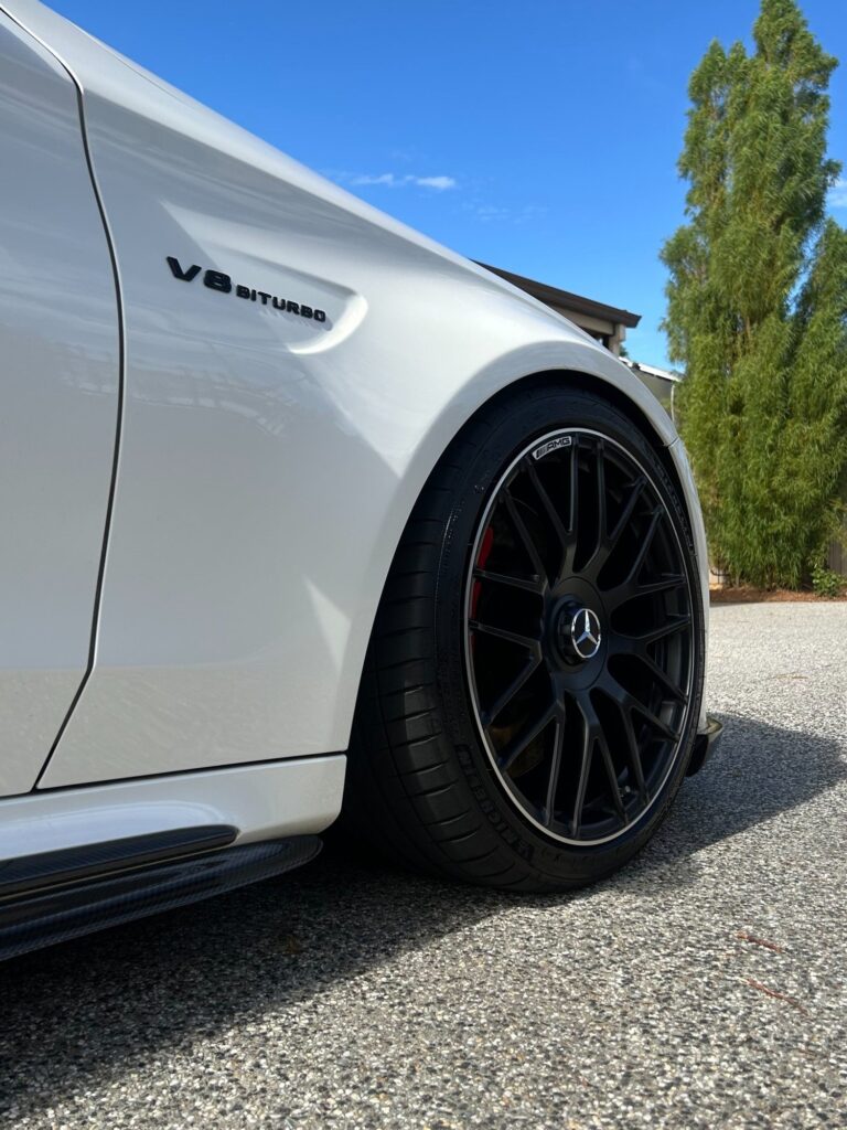 Ceramic coating applied to car